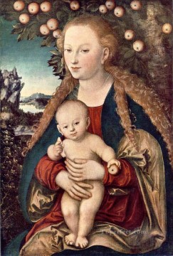  Cranach Oil Painting - Virgin And Child Renaissance Lucas Cranach the Elder